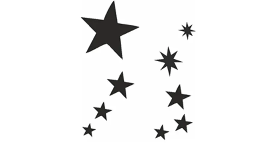 Eulenspiegel 108253 - Selbstklebe-Schablonen Set Sterne