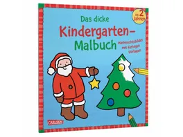Das dicke Kindergarten Malbuch Weihnachten Malen ab 2 Jahren fuer Weihnachten Winter und Advent