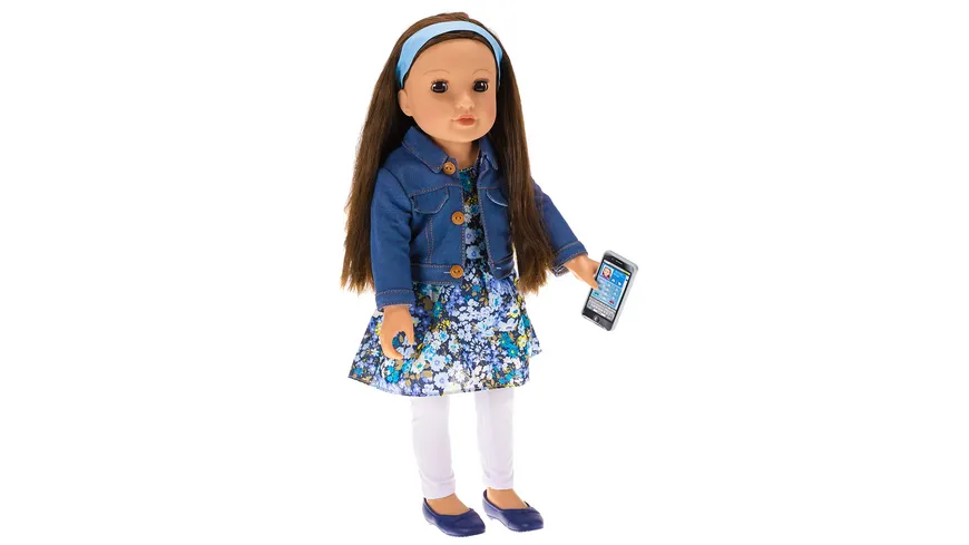 Müller - Toy Place - Modern Girl! Puppe Brunette mit Blumenkleid, 45 cm