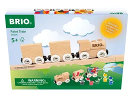 BRIO 36006 Holzzug zum Anmalen Individuell gestaltbare DIY Spielzeugeisenbahn aus Holz fuer Kinder ab 5 Jahren