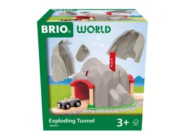 BRIO World 36044 Tunnel mit Sprengfunktion Zugset fuer Kinder ab 3 Jahren