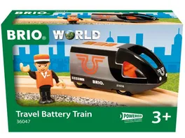 BRIO Bahn 36047 Orange schwarzer Reisezug Batteriebetriebener Spielzeugzug