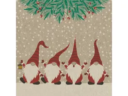 Paper Design Servietten Happy Santas 33x33cm