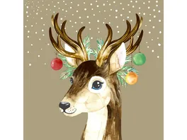 Paper Design Servietten Deer baubles 33x33cm