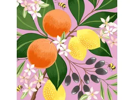 Paper Design Servietten Exotic Fruits 33x33cm