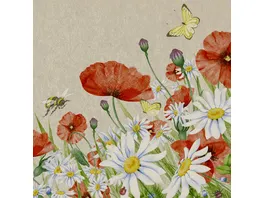 Paper Design Servietten Floral Poppy 33x33cm