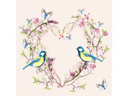 Paper Design Servietten Birds Love 33x33cm