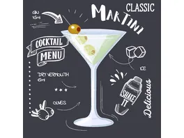 Paper Design Servietten Martini Black 25x25cm