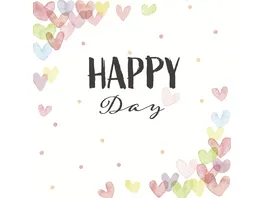 Paper Design Servietten Hearts Happy Day 33x33cm