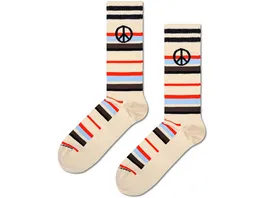 Happy Socks Unisex Sneaker Socken Peace Stripe