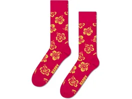 Happy Socks Unisex Socken Hibiscus