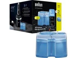 BRAUN 3 in 1 ShaverCare Reinigungskartuschen fuer Reinigungsstationen 6 2 Pack