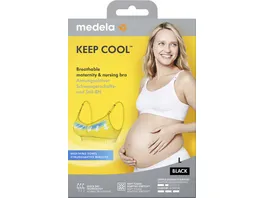Medela Keep Cool Schwangerschafts und Still BH schwarz Gr L