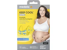 Medela Keep Cool Ultra Komfort Schwangerschafts und Still BH schwarz Gr L