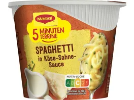 MAGGI 5 Minuten Terrine Spaghetti in Kaese Sahne Sauce