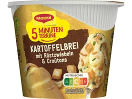 MAGGI 5 Minuten Terrine Kartoffelbrei mit Roestzwiebeln Croutons