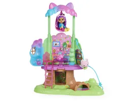 Spin Master Gabby s Dollhouse Kitty Fairys Garten Spielset verwandelbares Baumhaus mit Gabby und Katzen Figur