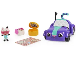 Gabby s Dollhouse Carlita Spielzeugauto mit Pandy Paws Sammelfigur 2 Zubehoerteilen und 1 Ueberraschungsbox geeignet fuer Kinder ab 3 Jahren