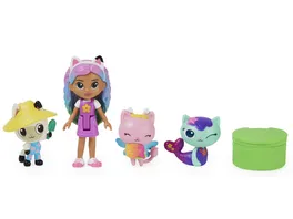 Spin Master Gabby s Dollhouse Regenbogen Figuren Set Gabby mit 3 Katzenfiguren