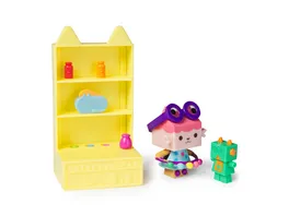 Gabby s Dollhouse Bobble Kitty Moebel Pack Katzen Figur mit Puppenhausmoebeln und Zubehoerteilen sortiert 1 Stueck