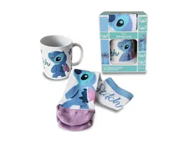 Disney Stitch Geschenkeset Tasse mit Socke 350ml