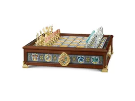 The Noble Collection Harry Potter Collectibles Quidditch Chess Set Silver Gold Plated