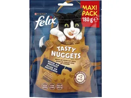 PURINA FELIX Katzensnacks Tasty Nuggets Huhn mit Ente Maxipack