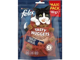 PURINA FELIX Katzensnacks Tasty Nuggets Rind mit Lamm Maxi Pack