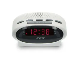 Ices ICR 210 White FM Uhrenradio Weiss