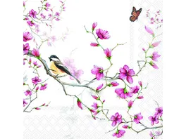 Ambiente Servietten Bird Blossom 24x24cm