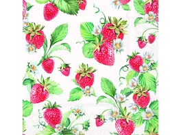 Ambiente Servietten Strawberries 33x33cm