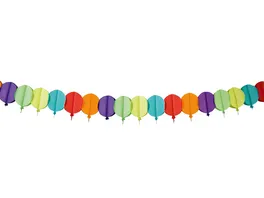 Folat Papiergirlande mit Ballons verschiedene Farben 6 Meter