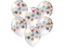 Folat Latexballons Starburst 33 cm 6 Stiuck
