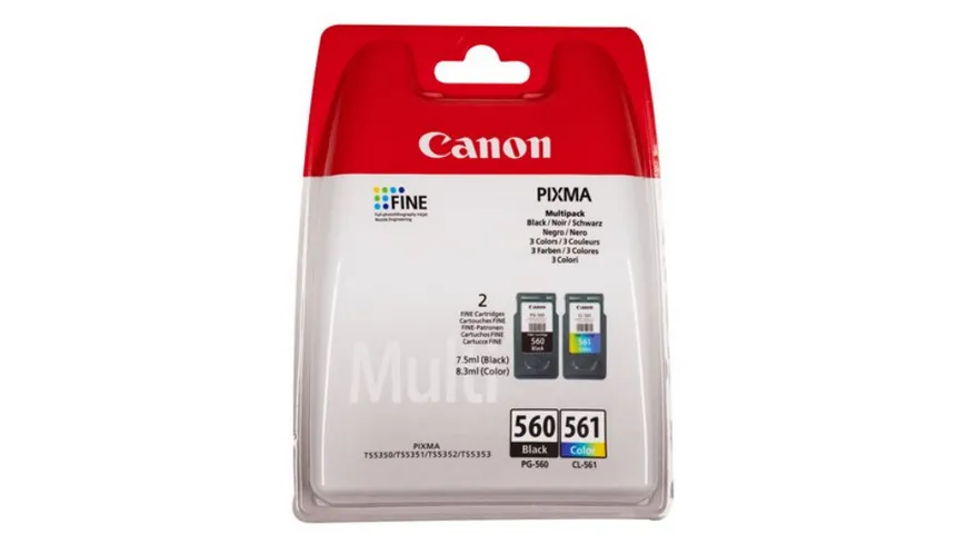 Canon Druckerpatrone PG-560 / CL-561 Multipack Schwarz, Cyan, Magenta, Gelb  - original online bestellen | MÜLLER