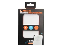 Mueller Wireless Magnetic Powerbank 5 000mAh White