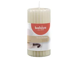 bolsius Duft Stumpenkerze geriffelt True Scents 12cm Vanille