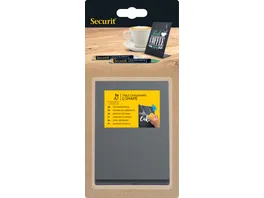 Securit Tischaufsteller Acryl Kreidetafel L Vertikal DIN A7 schwarz