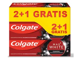 Colgate Max White Charcoal Zahnpasta mit Aktivkohle Dreierpack