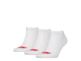 Levis Unisex Sneaker Socken Low Cut Batwing Logo Recycled Cotton 3er Pack