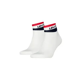 Levis Unisex Sportsocken Mid Cut Sport Stripe 2er Pack