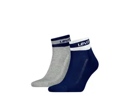 Levis Unisex Sportsocken Mid Cut Sport Stripe 2er Pack