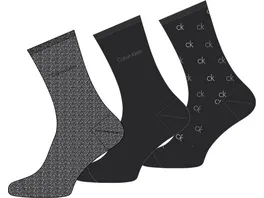 Calvin Klein Damen Socken Lurex Logo 3er Pack Geschenkpackung