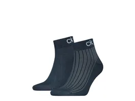 Calvin Klein Herren Socken Quarter Dropneedle Rib 2er Pack