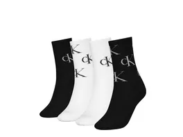 Calvin Klein Damen Sportsocken AOP Logo 4er Pack