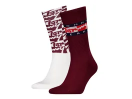 TOMMY HILFIGER Unisex Socken Tommy Flag 2er Pack