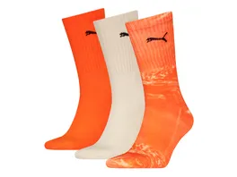 PUMA Unisex Socken Printed Crew 3er Pack