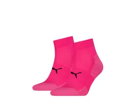 PUMA Unisex Sneaker Socken Sport Cushioned Quarter 2er Pack