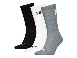 PUMA Unisex Socken Logo Crew 3er Pack