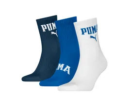 PUMA Unisex Socken Logo Short Crew 3er Pack