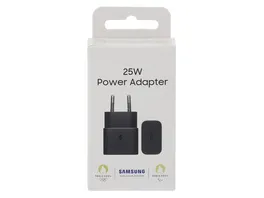 Samsung Schnellladegeraet USB C 25W schwarz